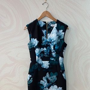 Calvin Klein Green-Blue Floral Dress